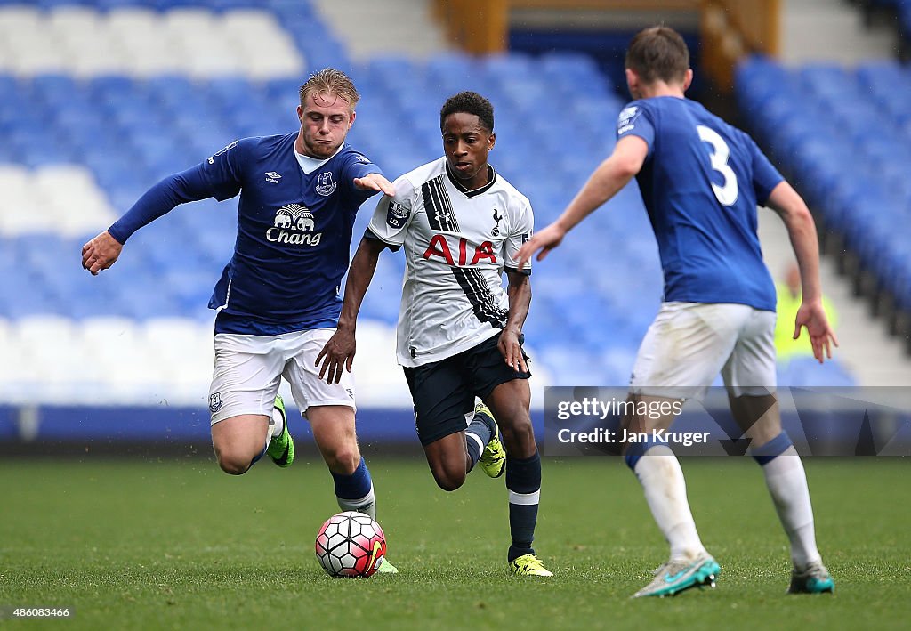 Everton U21 v Tottenham Hotspur U21 - Premier League International Cup