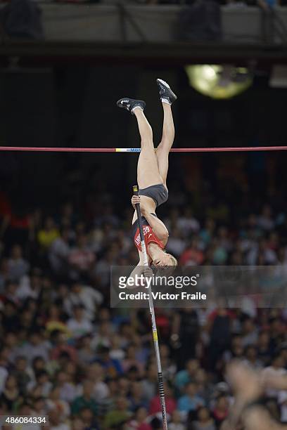 15th IAAF World Championships: Germany Lisa Ryzih in action during Women's Pole Vault at National Stadium. Beijing, China 8/26/2015 CREDIT: Victor...