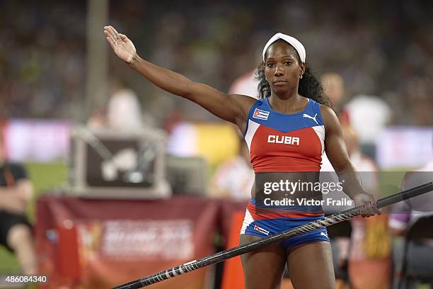 15th IAAF World Championships: Cuba Yarisley Silva during Women's Pole Vault at National Stadium. Beijing, China 8/26/2015 CREDIT: Victor Fraile