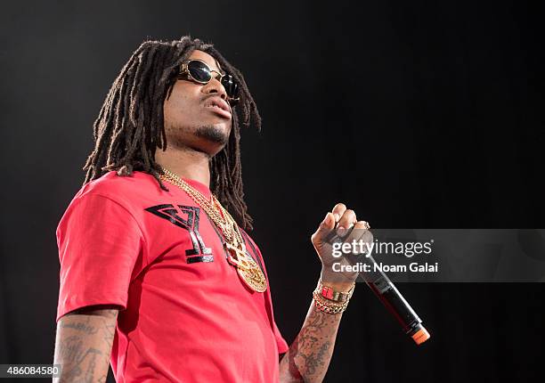 The Migos perform in concert at Nikon at Jones Beach Theater on August 30, 2015 in Wantagh, New York.