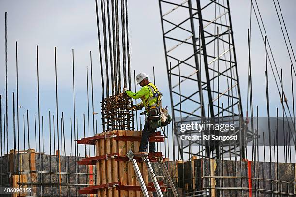 Work continues on the new regional VA hospital at the University of Colorado Denver Anschutz Medical Campus in Aurora, April 22, 2014. The new VA...