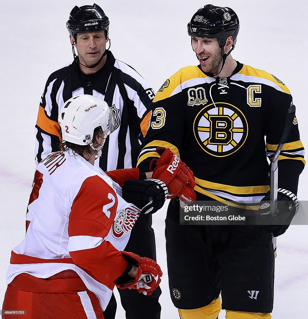 NHL Playoffs: Detroit Red Wings Vs. Boston Bruins At TD Garden