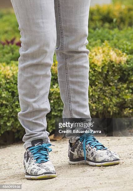 Actress Candela Pena, shoe detail, attends the 'Kiki' Photocall at Centro Regional de Innovación on August 31, 2015 in Madrid, Spain.