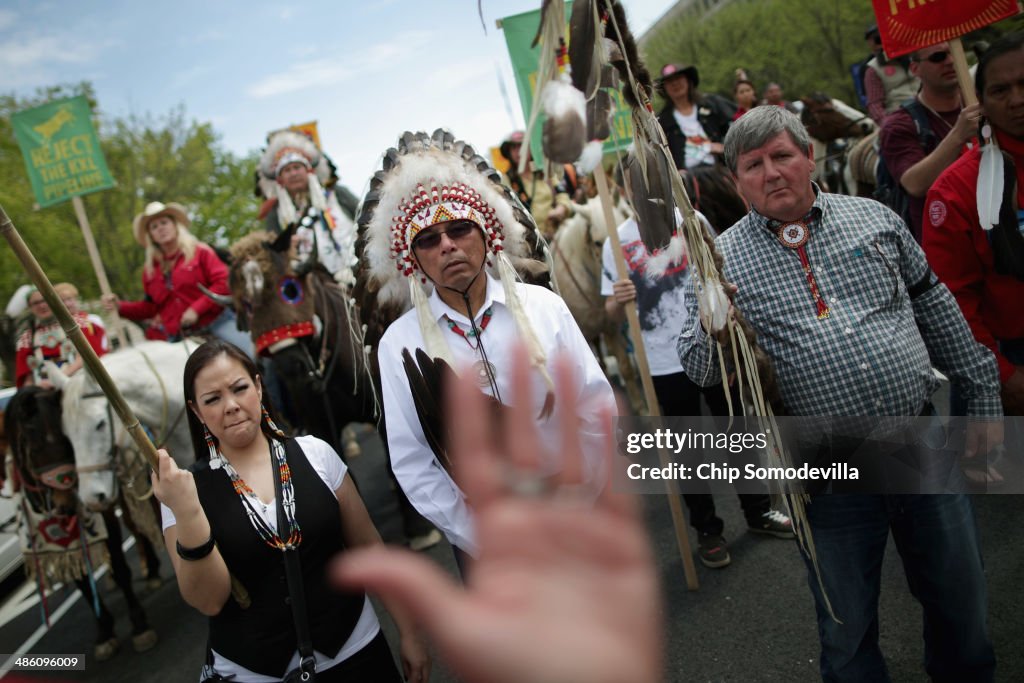 The Cowboy And Indian Alliance Kicks Off Week Of Protests Against The Keystone XL Pipeline