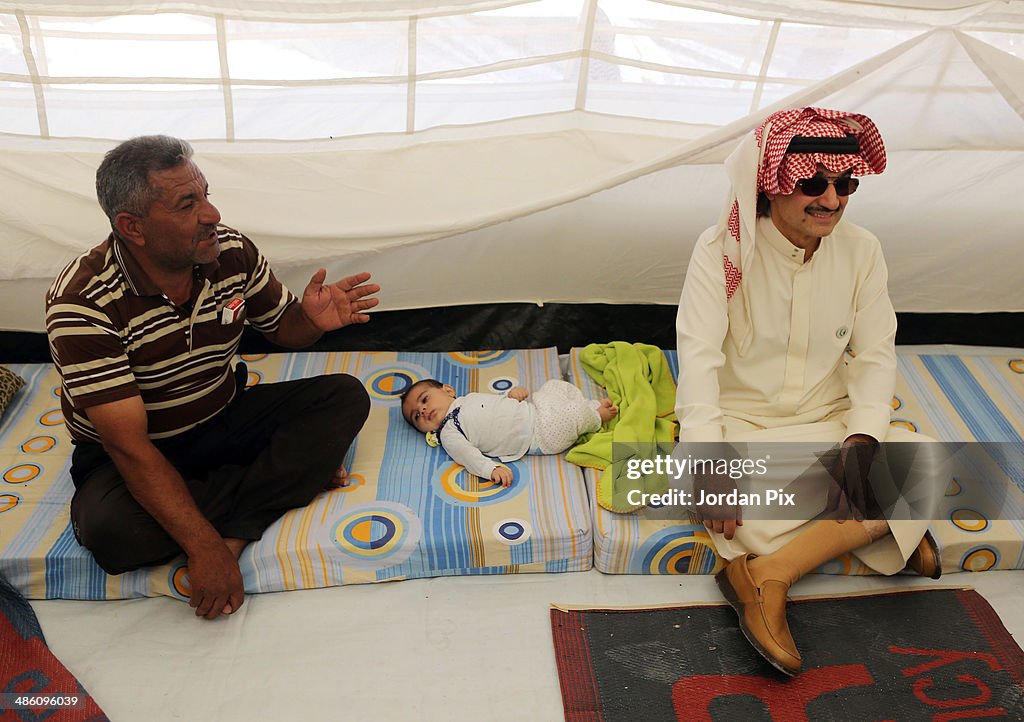 Al Waleed Bin Talal Visits Zaatari Refugee Camp In Jordan
