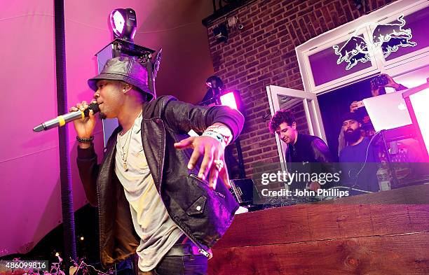 Kranium, Jamie XX and Dre Skull perform at the Red Bull Carnival Party in Notting Hill on August 31, 2015 in London, England.