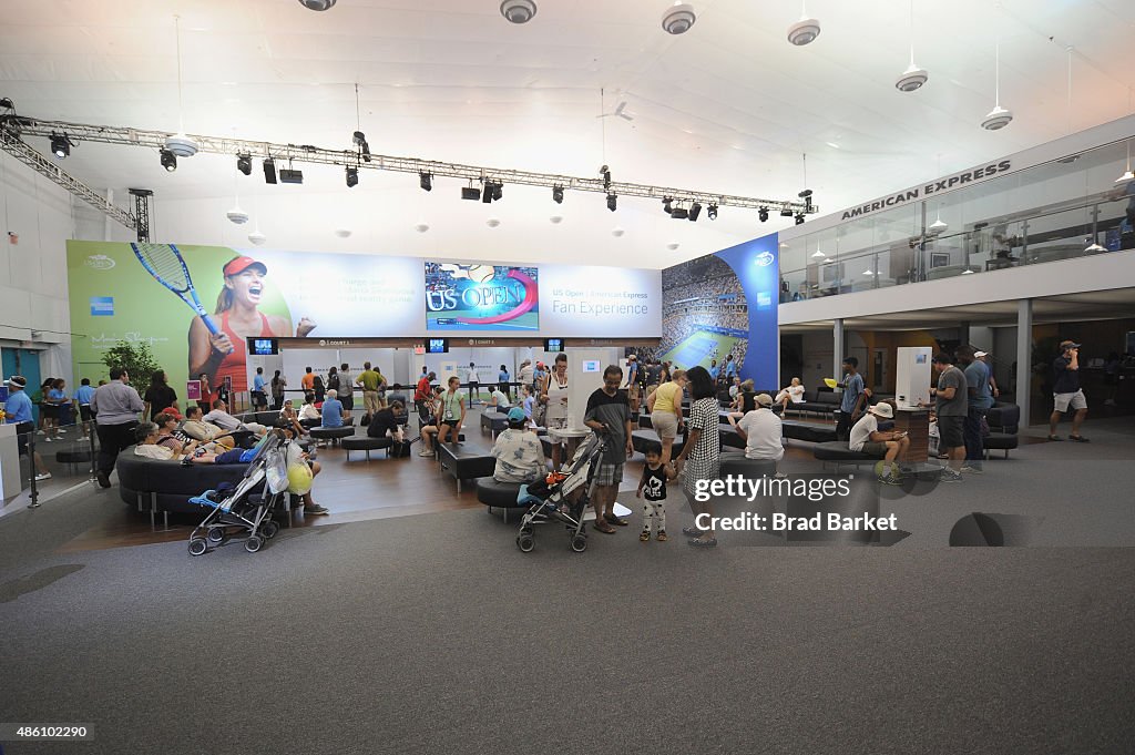 The American Express Fan Experience At The 2015 US Open In New York City Featuring "You Vs. Sharapova" Virtual Reality Experience And American Express Fan Court