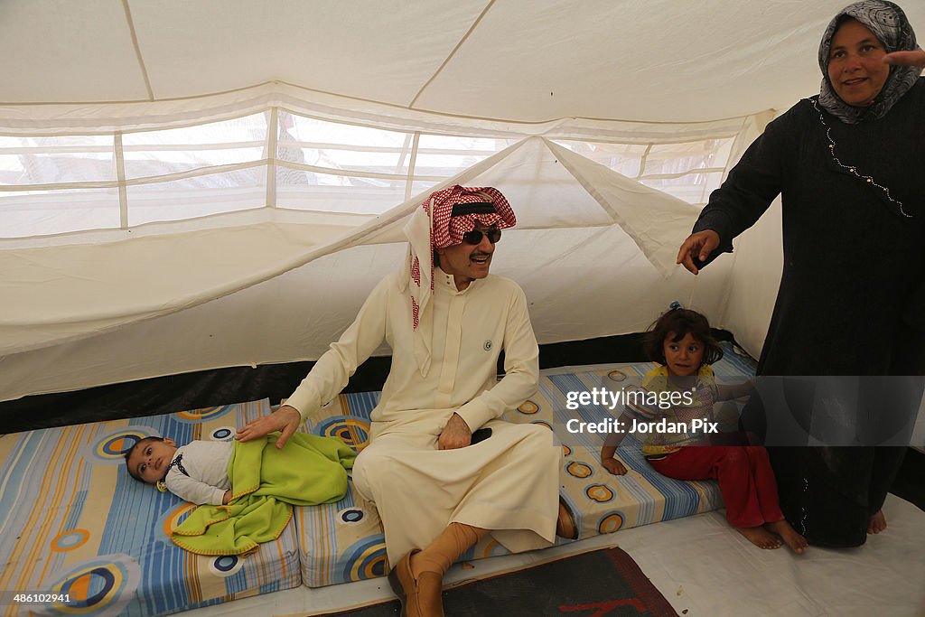 Al Waleed Bin Talal Visits Zaatari Refugee Camp In Jordan