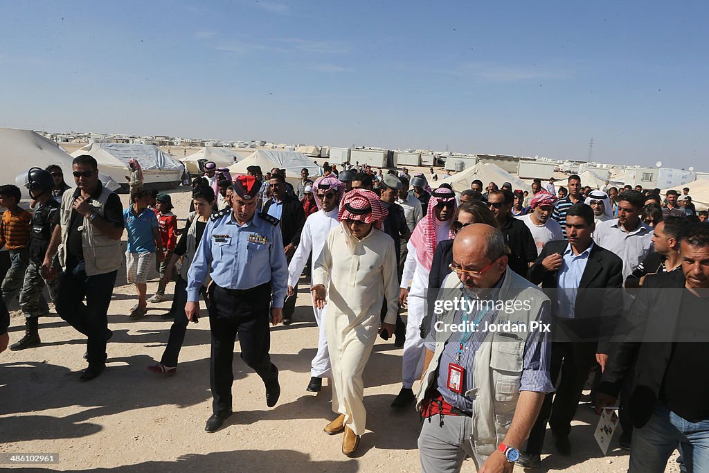 Al Waleed Bin Talal Visits Zaatari Refugee Camp In Jordan