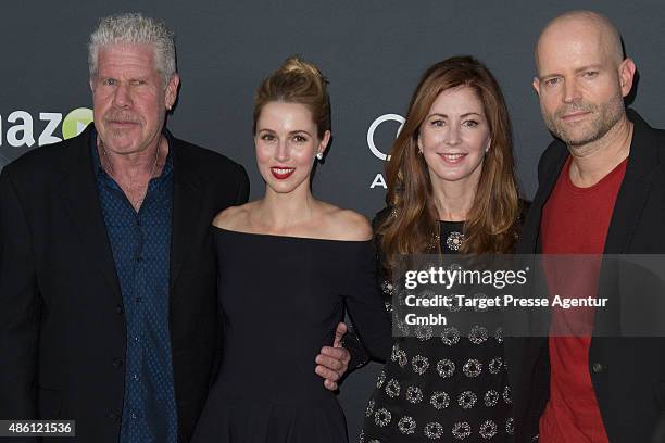 Ron Perlman, Alona Tal, Dana Delany and Marc Forster attend the German premiere of the TV show 'Hand of God' on August 31, 2015 in Berlin, Germany.