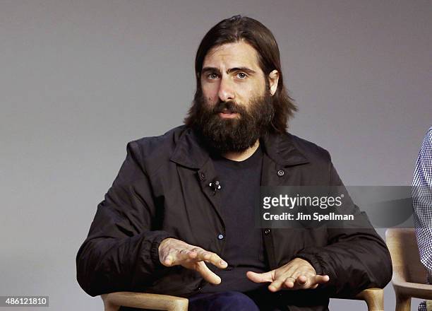 Actor Jason Schwartzman attends Apple Store Soho presents Meet The Filmmaker: "7 Chinese Brothers" at the Apple Store Soho on August 31, 2015 in New...