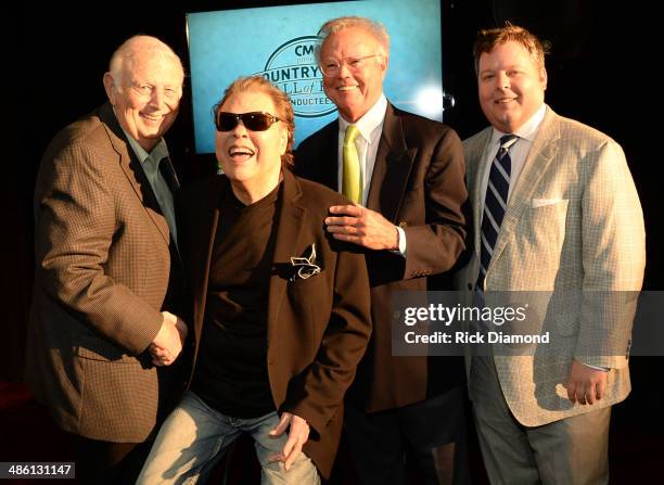 Music Executive Jerry Bradley, CMHOF member Ronnie Milsap, Music Producer Tom Collins and BMI Executive Bradley Collins attend the 2014 Country Music...