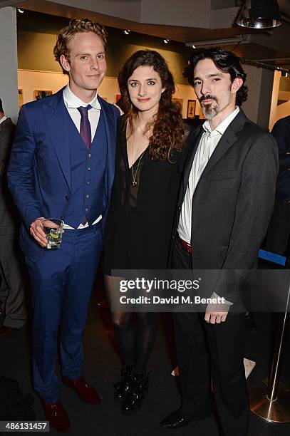 Cast members Jack Fox, Daisy Bevan and Joe Wredden attend the press night performance of "Dorian Gray" at the Riverside Studios on April 22, 2014 in...