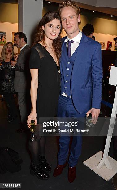 Cast members Daisy Bevan and Jack Fox attend the press night performance of "Dorian Gray" at the Riverside Studios on April 22, 2014 in London,...