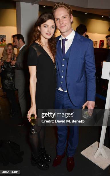 Cast members Daisy Bevan and Jack Fox attend the press night performance of "Dorian Gray" at the Riverside Studios on April 22, 2014 in London,...