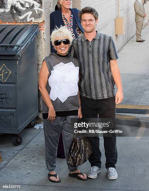 Roseanne Barr and son Buck Thomas are seen on August 31, 2015 in Los Angeles, California.
