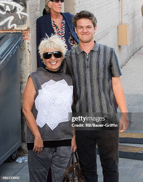 Roseanne Barr and son Buck Thomas are seen on August 31, 2015 in Los Angeles, California.