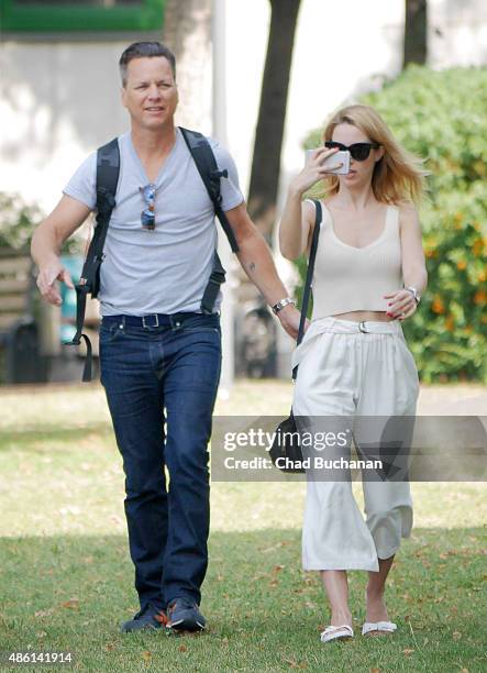 Marcos A. Ferraez and Alona Tal sighted on September 1, 2015 in Berlin, Germany.