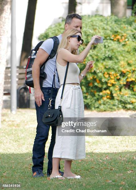 Marcos A. Ferraez and Alona Tal sighted on September 1, 2015 in Berlin, Germany.