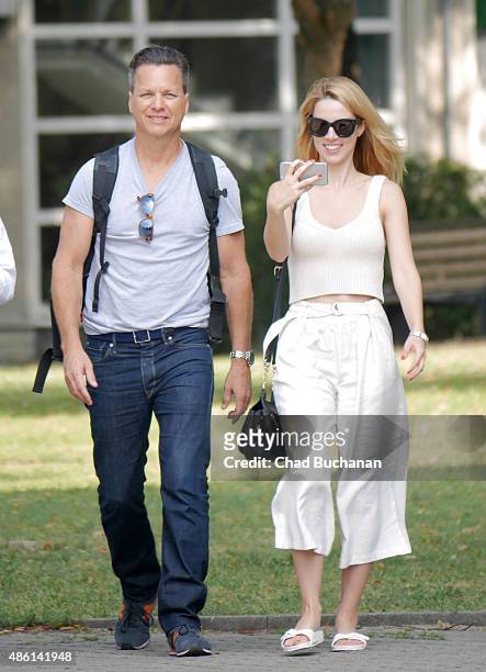Marcos A. Ferraez and Alona Tal sighted on September 1, 2015 in Berlin, Germany.