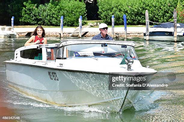 Festival hostess Elisa Sednaoui arrives at Lido during the 72nd Venice Film Festival on September 1, 2015 in Venice, Italy.