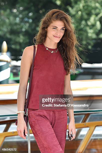 Festival hostess Elisa Sednaoui arrives at Lido during the 72nd Venice Film Festival on September 1, 2015 in Venice, Italy.