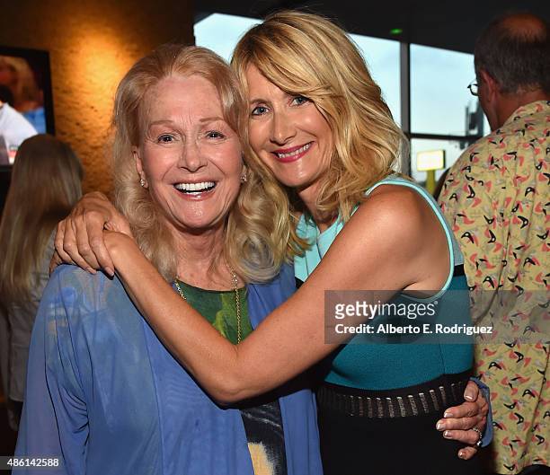 Actors Diane Ladd and Laura Dern attend a special screening of "99 Homes" on August 31, 2015 in Los Angeles, California.