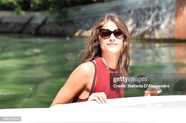 Festival hostess Elisa Sednaoui arrives at Lido during the 72nd Venice Film Festival on September 1, 2015 in Venice, Italy.