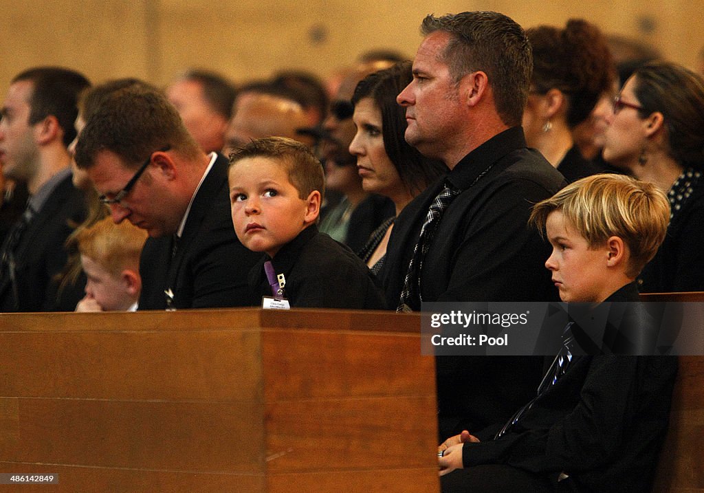 Funeral Services Held For LAPD Motor Officer Christopher A. Cortijo