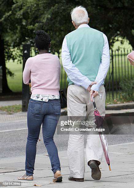 Jon Snow and his wife Precious Lunga sighted on August 28, 2015 in London, England.