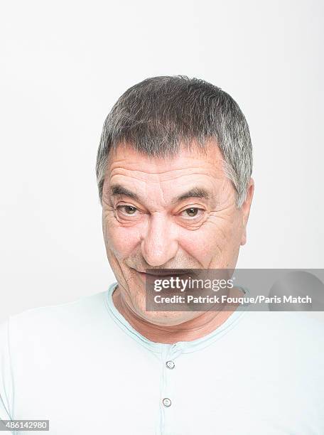 Comedian Jean-Marie Bigard is photographed for Paris Match on April 21, 2014 in Paris, France.