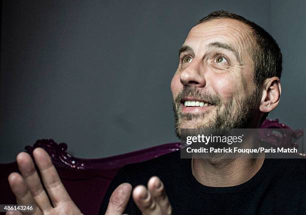 Comedian Fred Testot is photographed for Paris Match on April 17, 2012 in Paris, France.