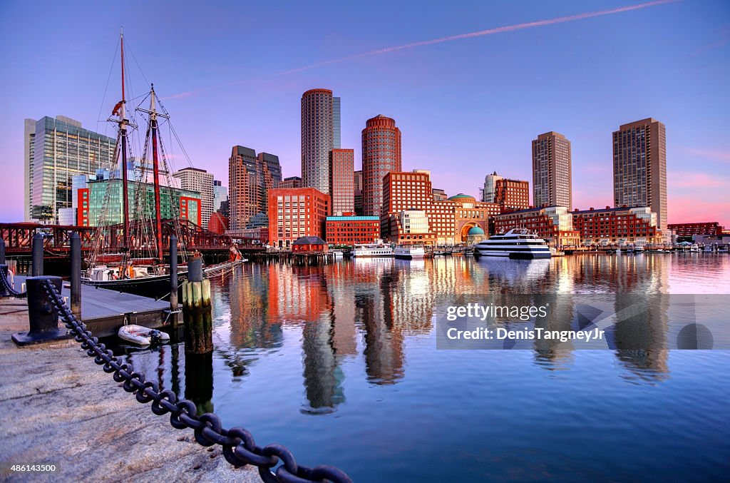 Boston Skyline along the Harborwalk