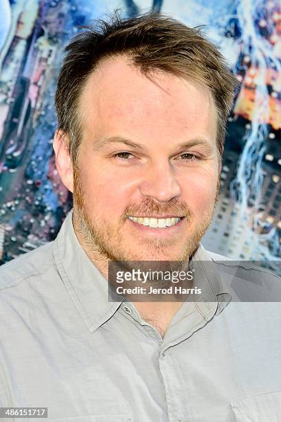 Director Marc Webb attends Larchmont Charter School celebrates 'The Amazing Spider-Man 2' at Be Amazing Day at Larchmont Charter School at Fairfax on...