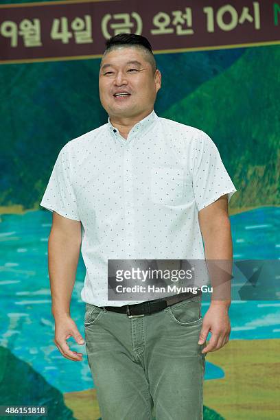 Actors Kang Ho-Dong attends the tvN "ShinSeoYuGi" press conference on September 1, 2015 in Seoul, South Korea. The program will open on September 04,...