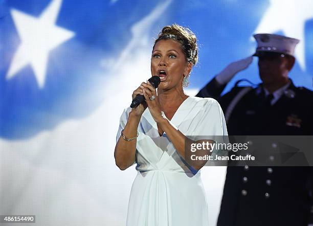 Vanessa Williams performs during the 15th Annual USTA Opening Night Gala on Day 1 of the 2015 US Open at USTA Billie Jean King National Tennis Center...