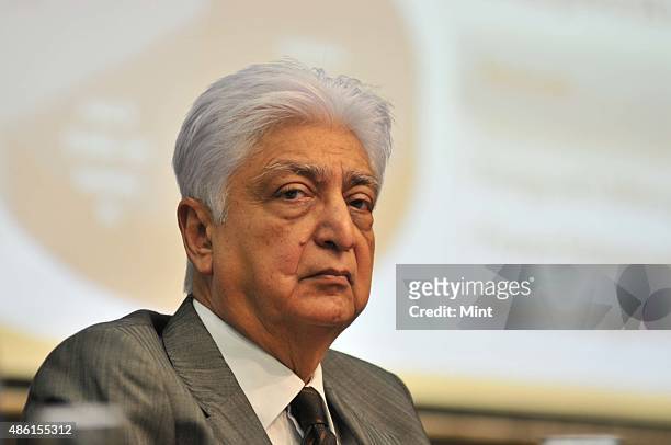 Wipro Chairman Azim Premji during the announcement of Quarter 1 Results at Wipro Headquarters Sarjapur Road on July 20, 2011 in Bangalore, India.