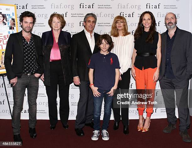 Romain Duris, Marie-Monique Steckel, Charles Cohen, Pablo Mugnier-Jacob, Kelly Reilly, Gloria Cohen, and Cedric Klapisch attend the CineSalon sneak...