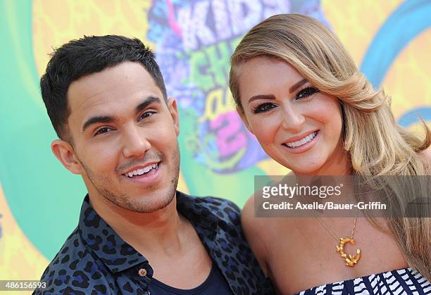 Actors Carlos Pena-Vega and Alexa Vega arrive at Nickelodeon's 27th Annual Kids' Choice Awards at USC Galen Center on March 29, 2014 in Los Angeles,...