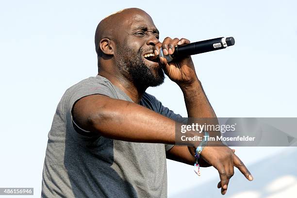 Posdnuos of De La Soul performs during Riot Fest at the National Western Complex on August 28, 2015 in Denver, Colorado.