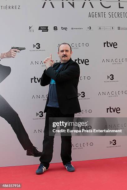 Carlos Areces attends 'Anacleto: Agente Secreto' photocall on September 1, 2015 in Madrid, Spain.