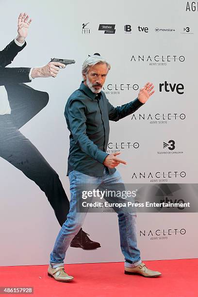 Imanol Arias attends 'Anacleto: Agente Secreto' photocall on September 1, 2015 in Madrid, Spain.