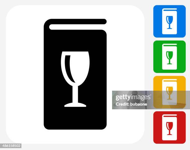 wine menu icon flat graphic design - wine list stock illustrations