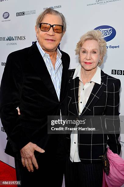 Actor Michael York and Patricia McCallum attend the 8th Annual BritWeek Launch Party at a private residence on April 22, 2014 in Los Angeles,...