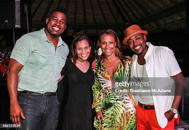 David Banner, Judge Terrinee Gundy, Heather Hayslett and Will Packer attend Will Packer's 40th Birthday Celebration Weekend on April 12, 2014 in...