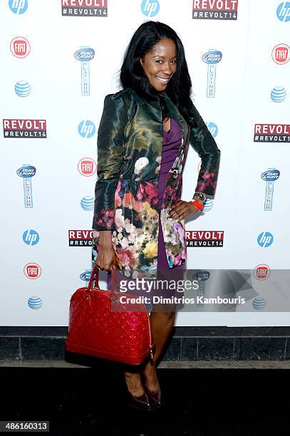 Ericka Pittman attends the REVOLT TV First Annual Upfront presentation at Marquee on April 22, 2014 in New York City.