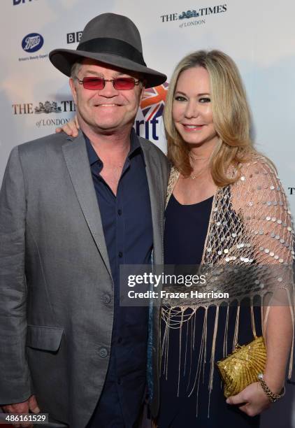 Musician Micky Dolenz and Donna Quinter attend the 8th Annual BritWeek Launch Party at a private residence on April 22, 2014 in Los Angeles,...