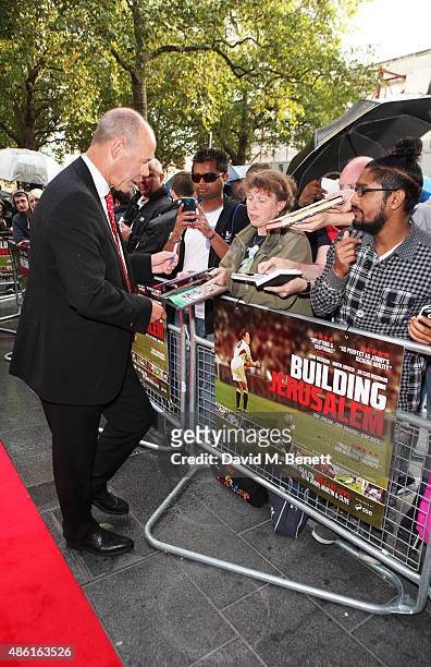 Sir Clive Woodward attends the World Premiere of "Building Jerusalem" at the Empire Leicester Square on September 1, 2015 in London, England.