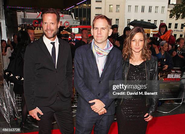 Guest, Director James Erskine and Producer Victoria Gregory attend the World Premiere of "Building Jerusalem" at the Empire Leicester Square on...