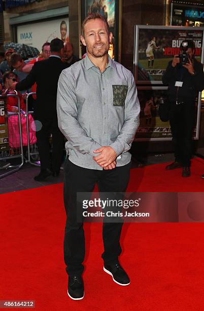 Jonny Wilkinson attends the World Premiere of "Building Jerusalem" at Empire Leicester Square on September 1, 2015 in London, England.